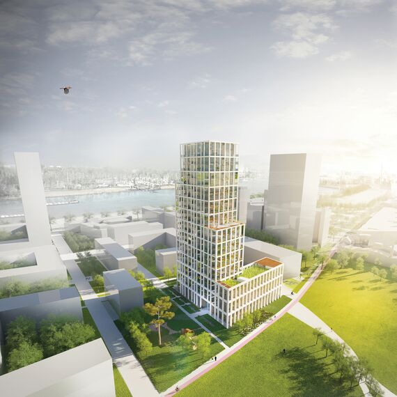 ConceptSystem 59Pa Windows, ConceptWall 50 Façades, ConceptFolding 77 Sliding & Folding and MasterLine 8 HI+ Windows - Zuiderzicht Nieuw Zuid located in Antwerp, Belgium