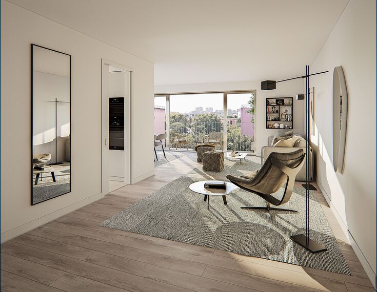 ConceptWall 50 Murs rideaux, ConceptSystem 77 Portes et SlimLine 38 Ferro Fenêtres - Appartement Privé O'Living situé à Lisbon, Portugal