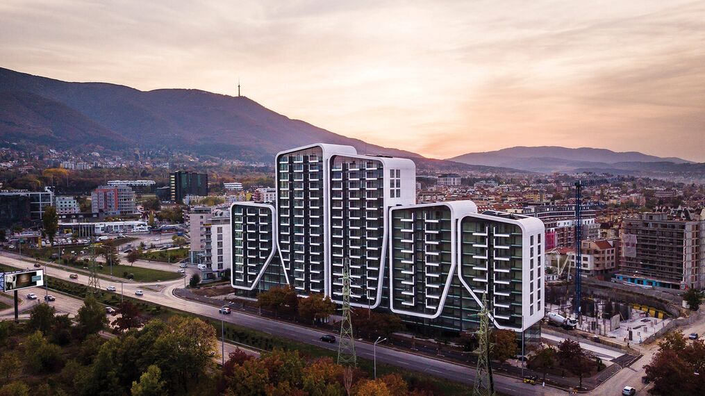 ConceptWall 50 Murs rideaux et ConceptSystem 77 Fenêtres - A3 Advanced Architecture Apartments situé à Sofia, Bulgarije