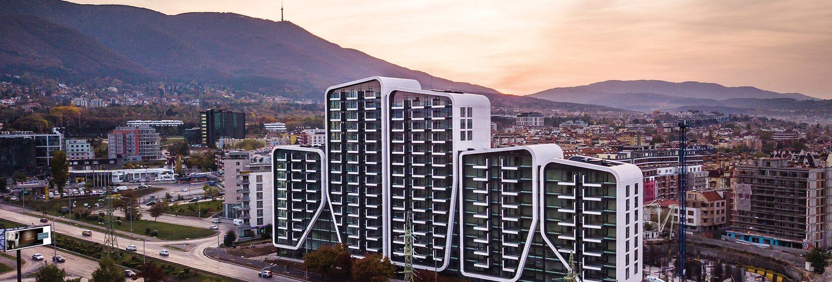 ConceptWall 50 Murs rideaux et ConceptSystem 77 Fenêtres - Complexe immobilier A3 Advanced Architecture Apartments situé à Sofia, Bulgarije