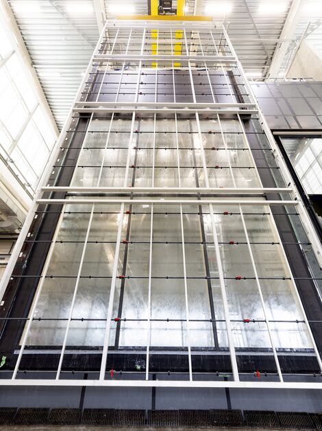 Mur d’essai AWW haut au Centre de technologie reynaers .